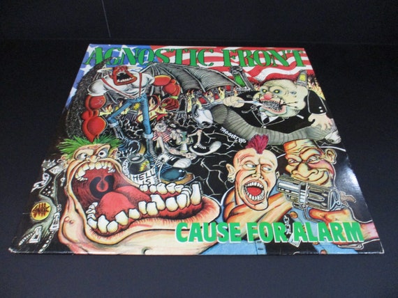 Vintage 1986 Vinyl LP Record Cause For Alarm Agnostic Front Heavy Metal 2nd Variant US Pressing Near Mint Condition Rare 68605