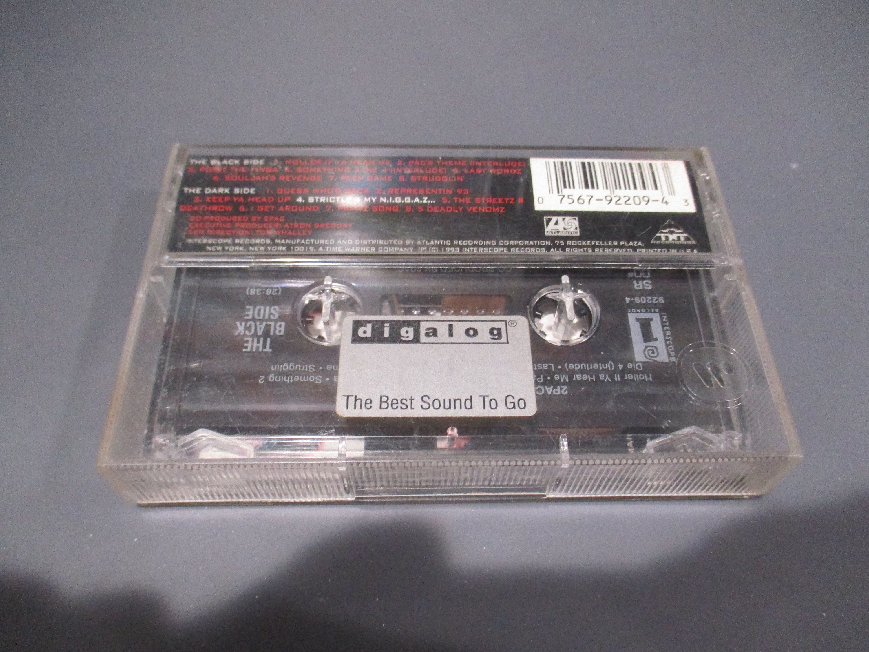 Vintage 1993 Cassette Tape 2pac Strictly 4 My N.IA.Z.