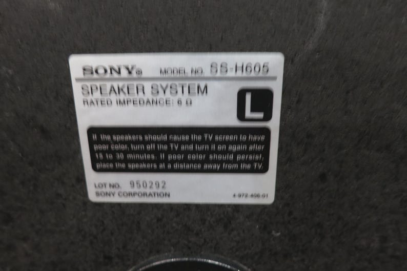 Pair of Vintage Sony SS-H605 3 Way Bookshelf Speakers bild 11