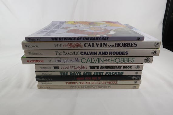 Large 9 Book Collection of Calvin and Hobbes Books Softcover