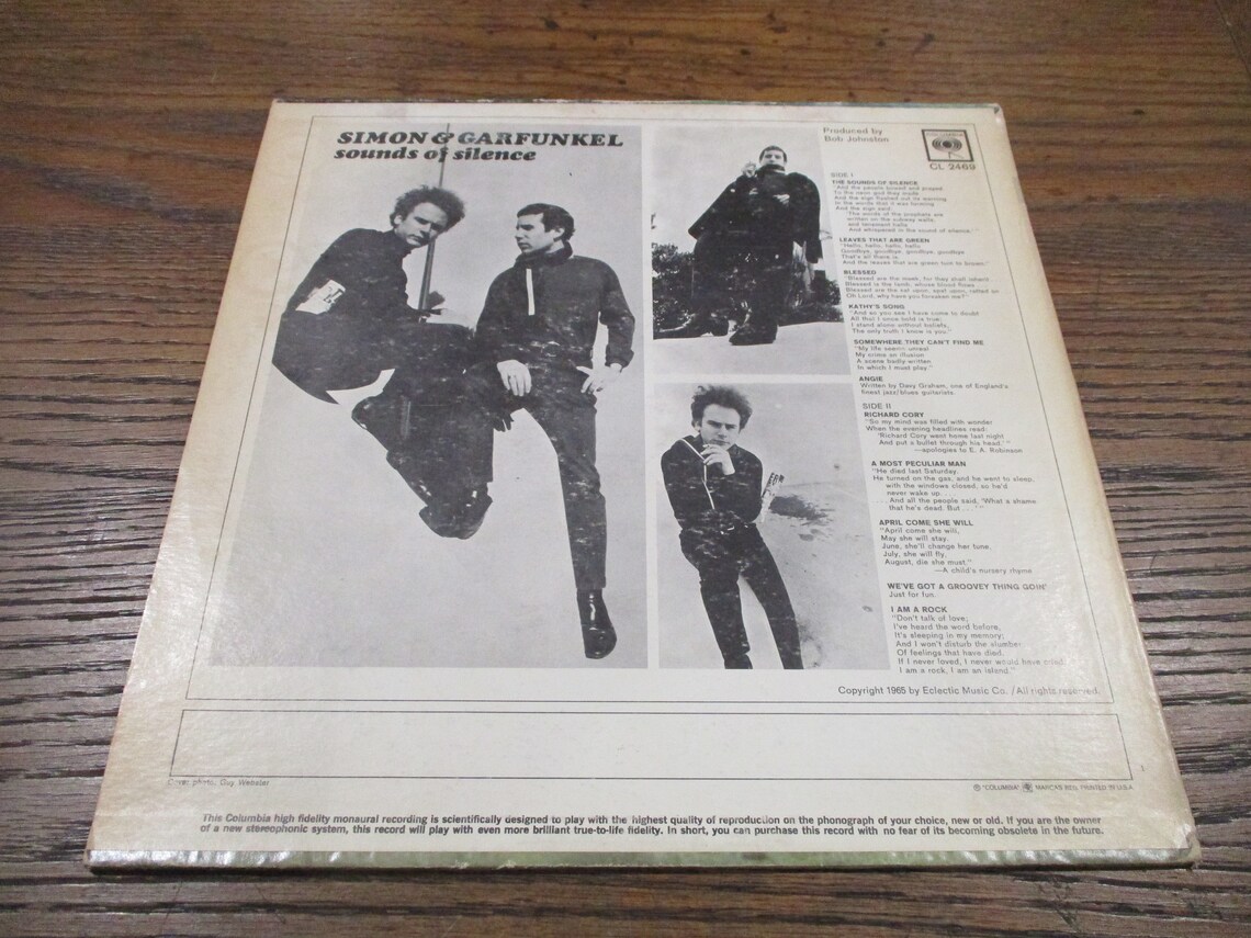 The Sound Of Silence Traduit En Francais Vintage 1966 Vinyl LP Record Simon &Garfunkel Sounds of | Etsy