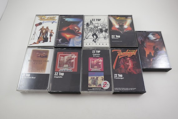 Vintage 1980's ZZ Top Cassette Tapes Excellent Condition El Loco Eliminator Afterburner Antenna Greatest Hits  Fandango Sold Indiv