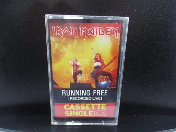 Vintage 1987 Cassette Tape Running Free Iron Maiden Single Series Rare