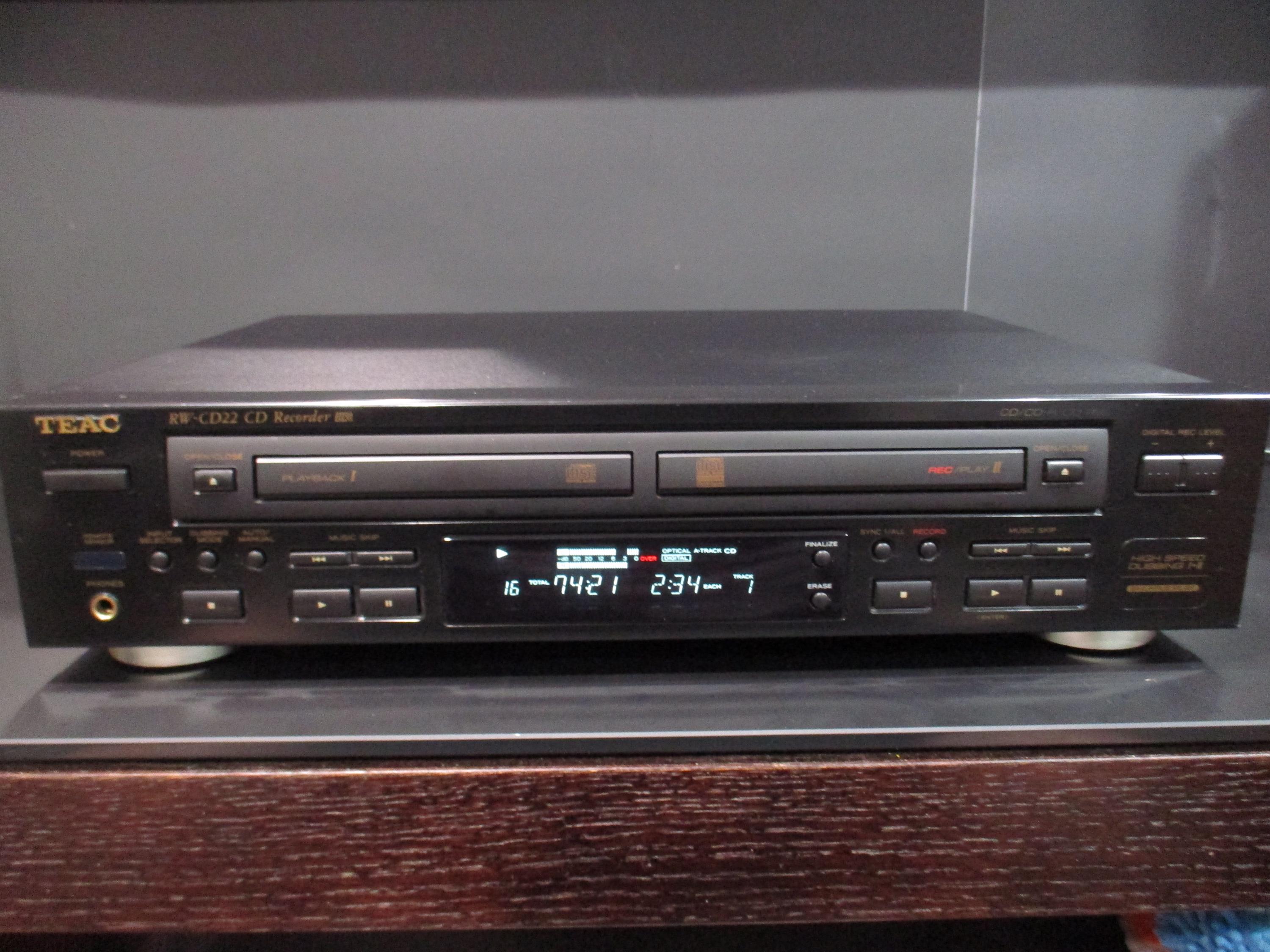 Rare Vintage 2000 Teac RW-CD22 CD Player and Recorder Works