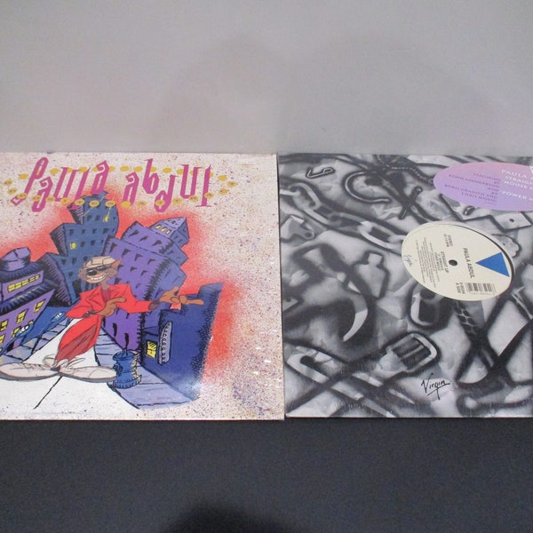 Pair of Vintage Paula Abdul Vinyl EP Records Straight Up and Opposites Attract Excellent Condition 62605