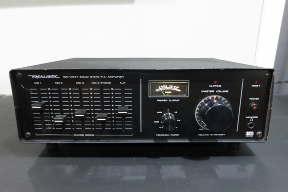 Vintage Realistic 100 Watt Solid State PA Amplifier Works Perfectly