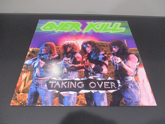 Vintage 1987 Vinyl LP Record Overkill Taking Over Excellent Condition Original US Pressing Megaforce Records 67530