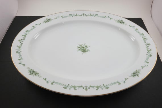 Vintage 1965 Noritake Glenview Pattern 6401 16 Inch Oval Meat Serving Platter Like New Condition