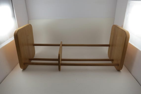 Vintage Napa Valley Wooden CD Crate: Double Holder, Adjustable Divider