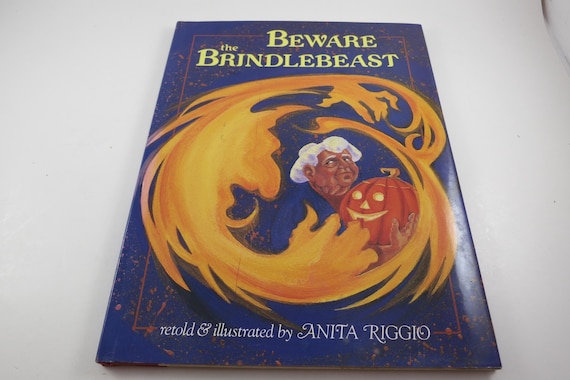 Vintage 1994 Hard Cover Book Beware The Brindlebeast Anita Riggio First Edition with Dust Jacket