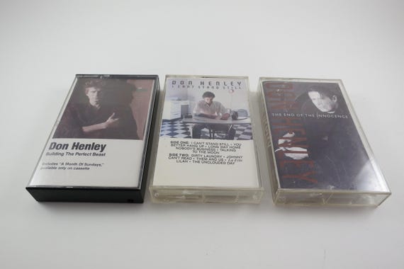 Vintage 1980's Don Henley Cassette Tapes Inside Job Actual Miles End of The Innocence Building the Perfect Beast Sold Individually