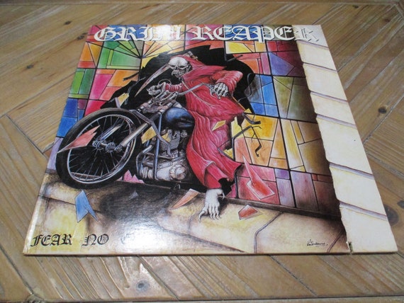 Vintage 1985 Vinyl LP Heavy metal Record Fear No Evil Grim Reaper Excellent Condition 67118