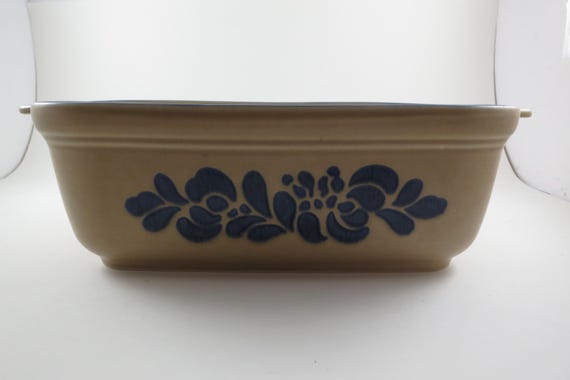 Vintage Pfaltzgraff Folk Art Pattern 11 1/4 Inch Loaf Pan USA