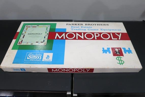 1961 Monopoly Board Game Parker Brothers 100% Complete Very Good Condition