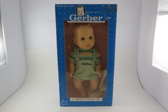 Vintage 1991 11 Inch Gerber Baby Doll New In Original Box with Accessories