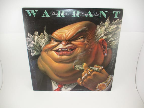 Vintage 1989 Vinyl LP Record Dirty Rotten Filthy Stinkin Rich Warrant Excellent Condition 70226