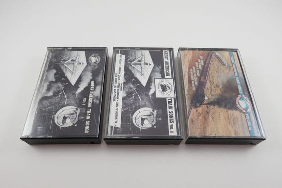 Vintage Three Cassette Set Great American Train Songs Volume I II III