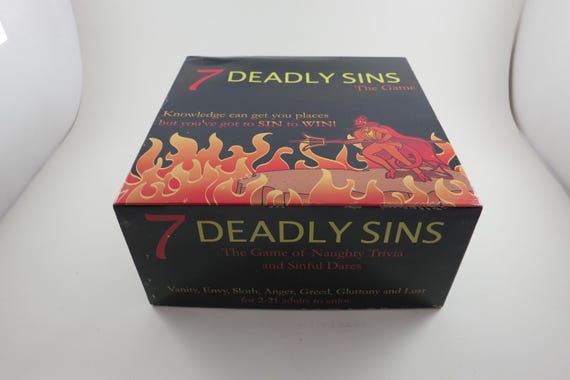 2003 7 Deadly Sins The Game Naughty Trivia Sinful Dares for 2-21 People 100% Complete Excellent Condition