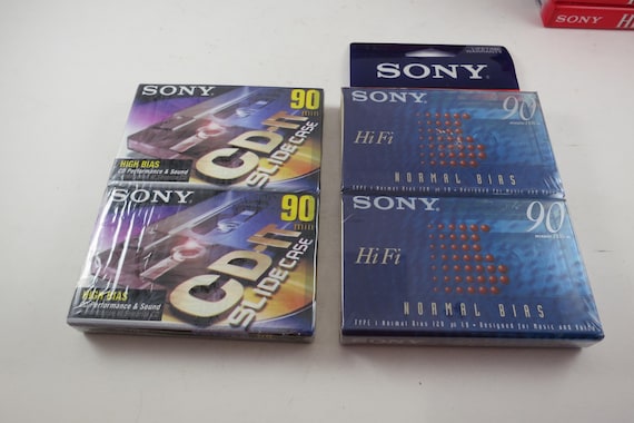 Vintage Sealed Cassette Tapes: 80's 90's Sony For Recording NOS