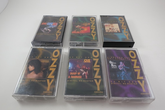 Vintage 1995 Ozzy Osbourne Cassette Tapes 22 Bit Remastered Pressings Live & Loud Diary Madman No Rest Wicked Bark Moon Sold Individually