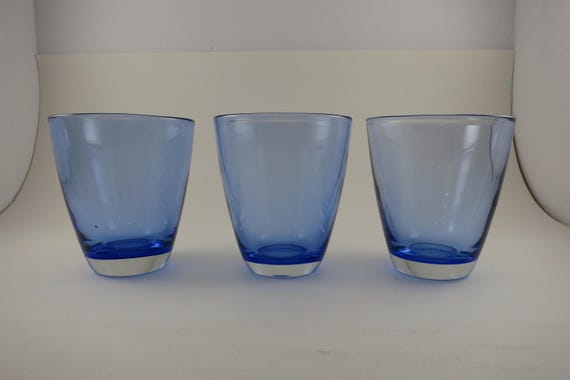 Vintage Set of Three Light Blue Tumblers