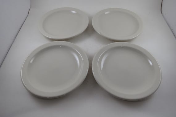 Set of Four Vintage Homer Laughlin Cream/Beige Salad Plates