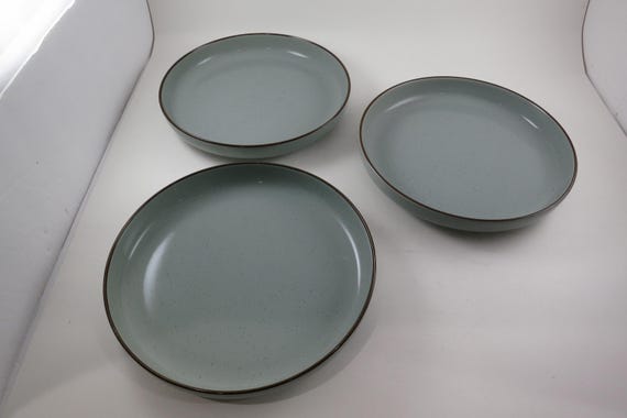 Over and Back Speckled Sage Salad Plates Set (Set of 3)