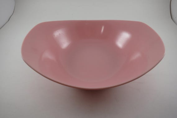 Vintage MCM Oneida Premiere Plastic Pink Melamine Serving Bowl