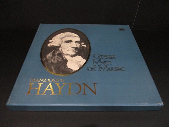 Vintage 1978 Classical Vinyl LP Box Set Great Men of Music Franz Joseph Haydn Near Mint Condition Four Record Set with Book 68958