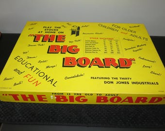 Vintage 1958 Dedan Board Game The Big Board Play the Stocks At Home 100% Complete