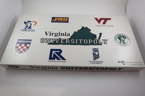 Vintage Board Game Virginia Universityopoly Late for the Sky Productions Virginia Univ Themed Monopoly UVA VT Richmond Still Sealed NOS