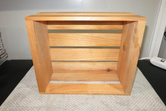 Vintage Wooden CD Crate: Double Holder, Stores and Displays 44 Discs Incl Doubles
