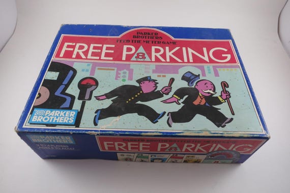 Vintage 1988 Parker Brothers Board Game Free Parking 100% Complete