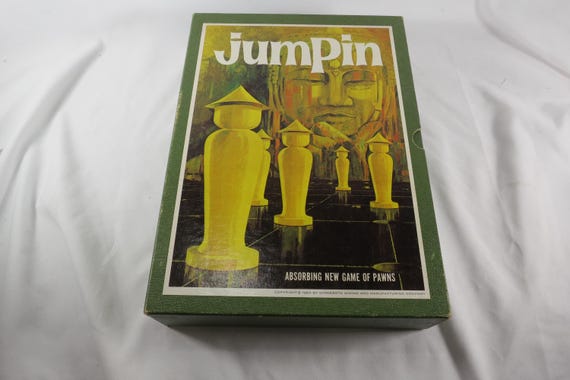 Vintage 1964 3M Bookshelf Game Jumpin' Absorbing Pawn Board Game 100% Complete