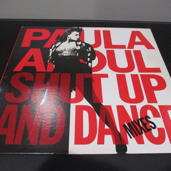 Vintage 1990 Vinyl LP Record Shut Up and Dance Paula Abdul Mixes Excellent Condition 64658