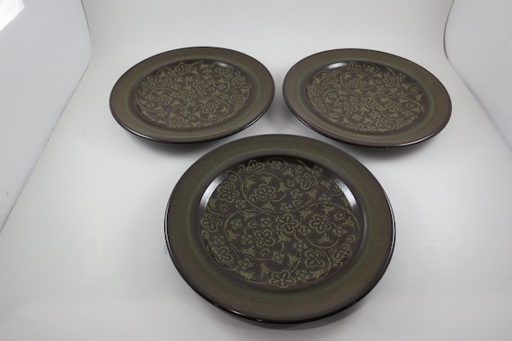 Vintage Franciscan Madeira Pattern Set of Three 8 1/2 Inch Salad Plates Like New Condition