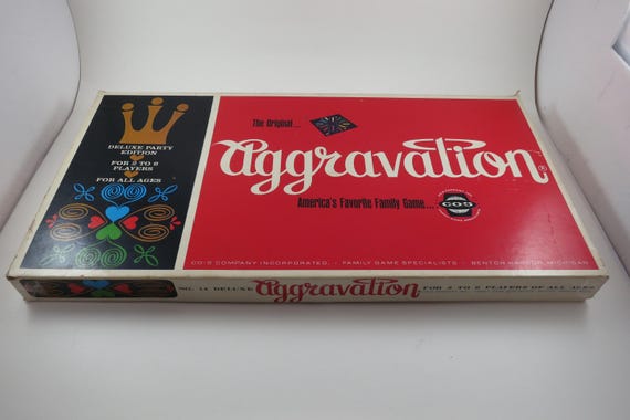 Vintage 1972 Lakeside Deluxe Aggravation Board Game – Complete Party Edition
