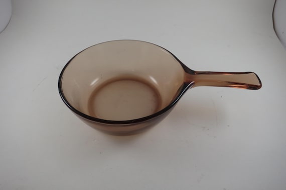 Vintage Corning Vision Amber Glass Saucepan 0.5L