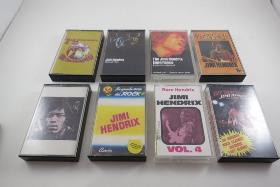 Vintage Jimi Hendrix Cassette Tapes - 1980s Rock Music