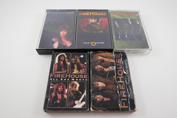 Vintage 1980's Firehouse Cassette Tapes Excellent Condition Self Titled Hold Your Fire 3 Sold Individually