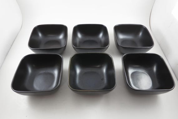 MCM Lindt Stymeist Chocolate Stoneware Set of Six Square 5x5 Fruit Desert Bowls