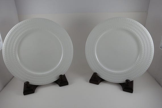 Pair of Vintage Mikasa Nellie Bone China 9 Inch Salad Plates EUC