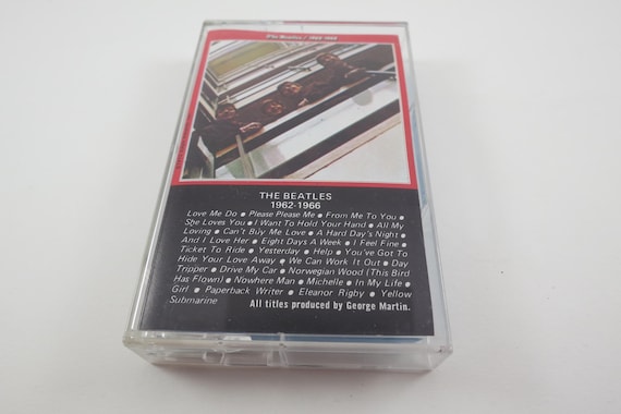 Vintage 1976 Cassette Tape The Beatles 1962-1966 (Red Album) Blue Tape Shell Pressing