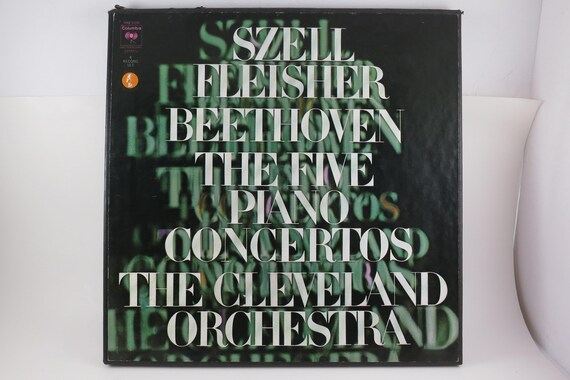 Vintage 1971 Vinyl LP 4 Record Box Set Beethoven The Five Piano Concertos