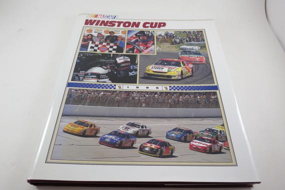 Vintage Hardcover Book Winston Cup 1996 Annual Yearbook with Original Dust Jacket Like New Condition NASCAR History