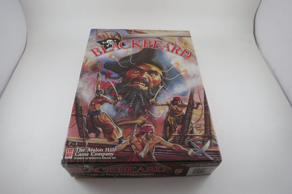 Vintage 1991 Avalon Hill Bookshelf Game Blackbeard 2nd Edition 100% Complete