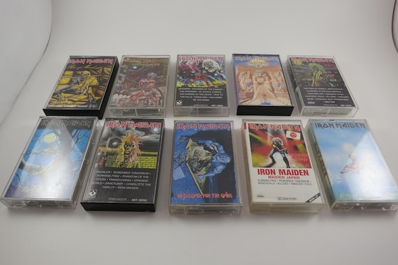Vintage 1980's Iron Maiden Cassette Tapes Fear of the Dark A Real Live One Piece of Mind Somewhere In Time Number Beast Sold Individually