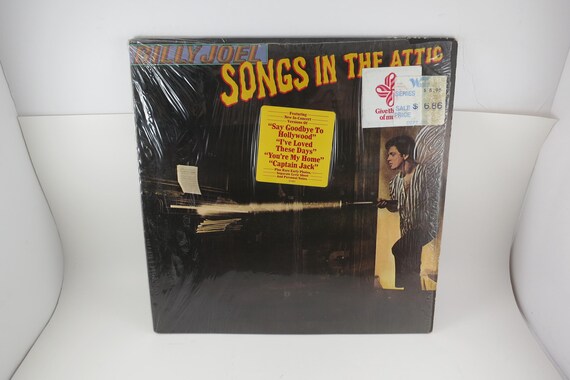 1981 Billy Joel 'Songs in the Attic' Vinyl Record In Shrink Hype Sticker