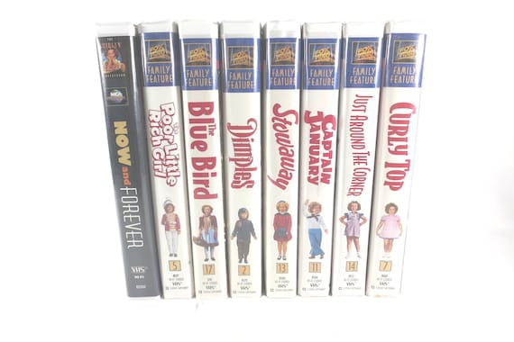 Kids VHS Tapes Clamshell Cases All Shirley Temple