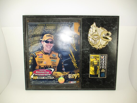 Vintage 2003 Racing Reflections Matt Kenseth Nextel Cup Champion 15x12 Faux Marble Wall Plaque